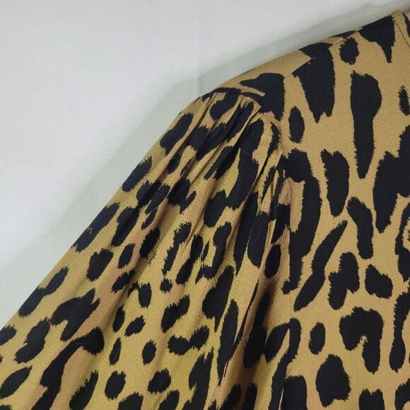 Banana Republic Leopard Print Long Sleeve Blouse - Picture 4 of 12